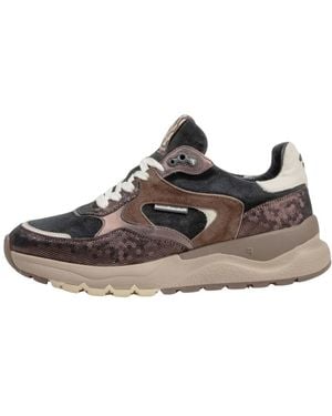 Floris Van Bommel Schoenen ,Veelkleurig ,Leer Treni Sneaker - Bruin