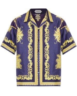 Versace Short Sleeve Shirts - Blu