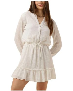 Alix The Label Gekräuseltes Chiffon-Strukturkleid - Natur