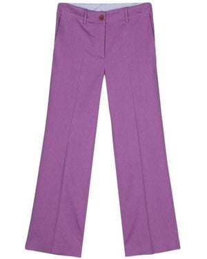 Alysi Straight Pants - Purple