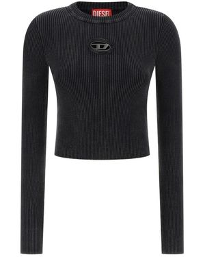DIESEL M-Anchor-A Cropped Jumper - Zwart