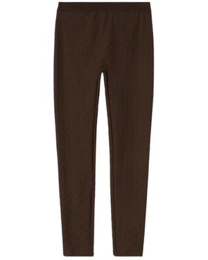 Gucci Gg Jersey Jacquard Leggings - Bruin