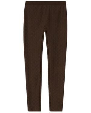 Gucci Gg Jersey Jacquard Leggings - Bruin