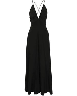 Aspesi Schwarzes Midi-Kleid