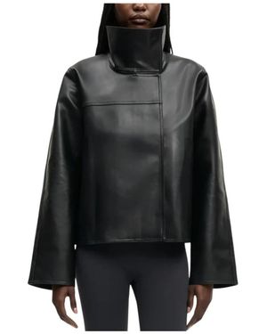 Samsøe & Samsøe Jassen ,Zwart ,Leather Jassen