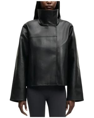 Samsøe & Samsøe Jassen ,Zwart ,Leather Jassen