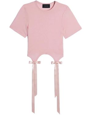 Simone Rocha Bow Tail Easy T-Shirt - Roze