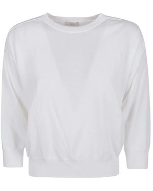Peserico Round-Neck Knitwear - Bianco