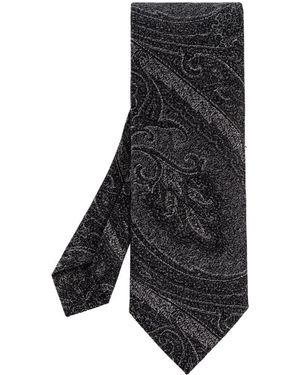 Etro Paisley Seidenkrawatte - Schwarz