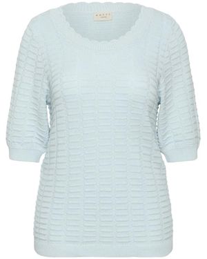 Kaffe Round-Neck Knitwear - Bleu