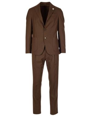 Lardini Stretch Wool Suit - Bruin