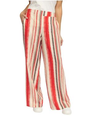 2-Biz Rose Stripe Lockere Passform Hose - Rot