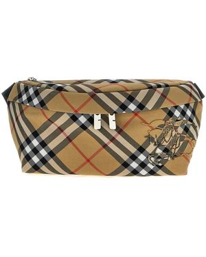 Burberry Check Fabric Fanny Pack - Metallic