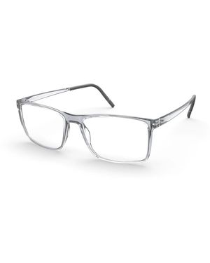Silhouette Graue Brillen Gestell Sonnenbrille - Mettallic