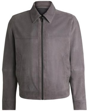 HUGO Leather Jackets - Grey