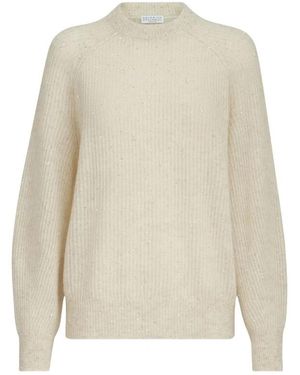 Brunello Cucinelli Round-Neck Knitwear - Neutro