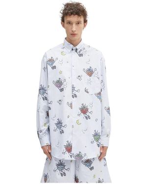 Sky High Farm Hemd Mit Aufdruck - Blau