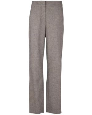 Stenströms Broeken ,Grijs ,Wol Jayda Rechte Broek