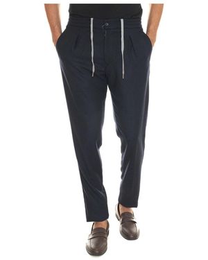 Marco Pescarolo Broeken ,Blauw ,Wol Chiaia Jogger Broek