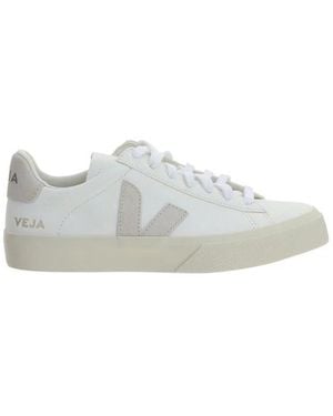 Veja Leren Sneakers Met V Logo Patch - Wit