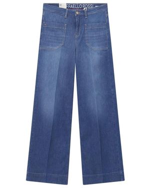 RAFFAELLO ROSSI Wide Jeans - Azul