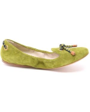 Car Shoe Ballerina Shoes - Green