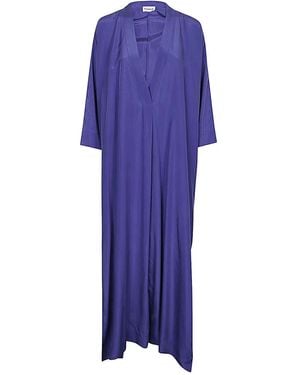 P.A.R.O.S.H. Habotay Silk Dress - Purple
