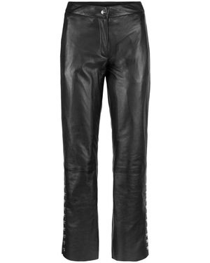 Envelope Leather Trousers - Grey