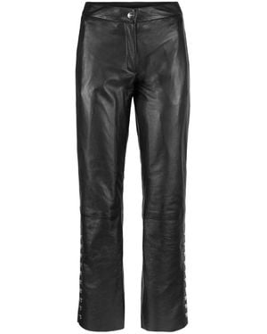 Envelope Leather Pants - Gray