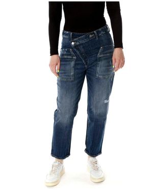 Le Temps Des Cerises Straight Jeans - Blu