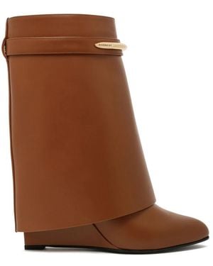 Givenchy Shark Pinch Leder-Ankle Boots - Braun
