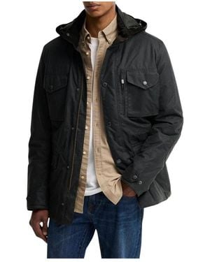 Barbour Jassen ,Groen ,Katoen Winter Sapper Waxed Jacket - Zwart