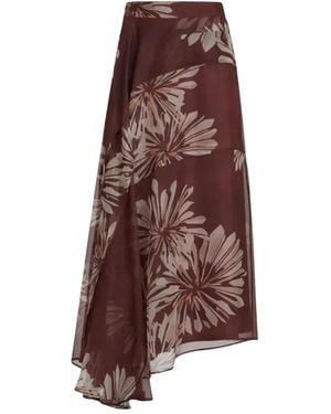 Brunello Cucinelli Midi Skirts - Marrone