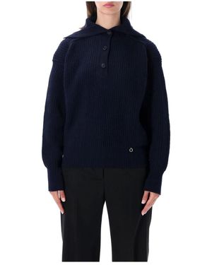 Stella McCartney Kaschmir Rippstrick Rollkragenpullover - Blau