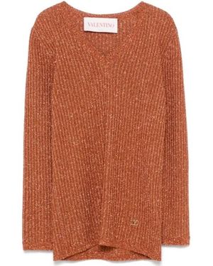 Valentino V-Neck Knitwear - Marrón