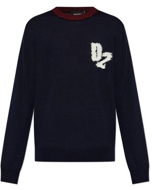 DSquared² Round-Neck Knitwear - Azul