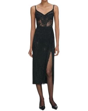 Self-Portrait Midi Dresses - Noir