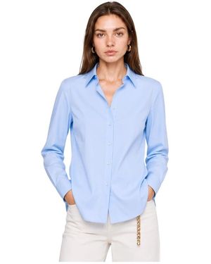 Kocca Overhemden ,Blauw ,Klassiek-Kraag Overhemd Met Knopen