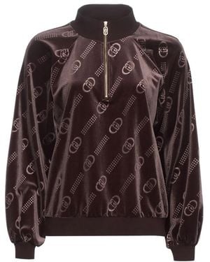 Liu Jo Hoodies & Sweatvesten ,Bruin ,Felpa Chiusa