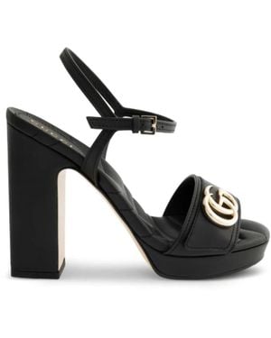 Gucci High Heel Sandalen - Zwart