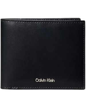 Calvin Klein Accessoires ,Zwart ,Leer Portemonnee
