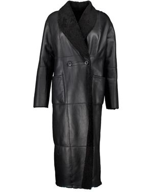 Alter Ego Double-Breasted Coats - Black
