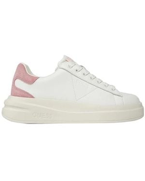Guess Schoenen ,Wit ,Leer Witte Casual Sneakers