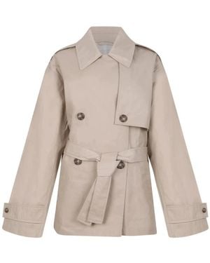 Calvin Klein Jassen ,Double-Breasted Trench Coat - Naturel