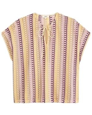 Suncoo Gestreiftes Häkeltop Latoya - Pink