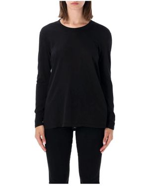 James Perse Tops ,Zwart ,Katoen Clear Jersey Long Sleeve Tee