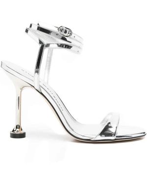 Stuart Weitzman Schoenen ,Grijs ,Leer Nudistini Wrap Sandal 100 - Wit