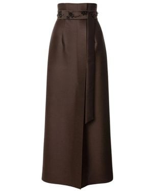 Alberta Ferretti Maxi Skirts - Marrone