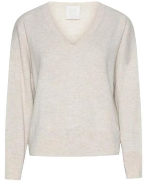 Marella Truien & Vesten ,V-Neck Truien - Wit