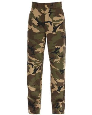 Palm Angels Wide Trousers - Green